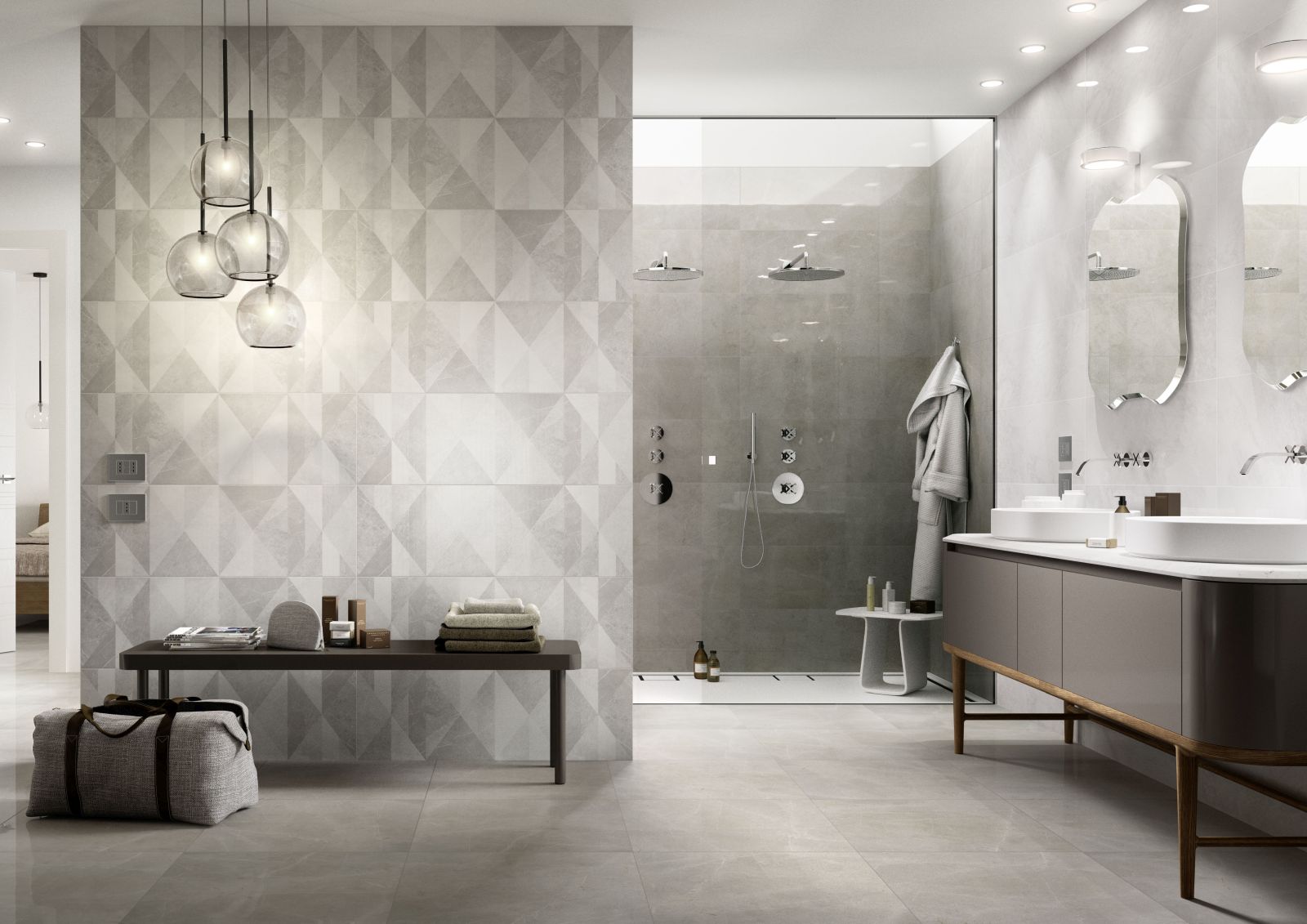 Evolutionmarble - łazienka Marazzi — płytki kamiennopodobne