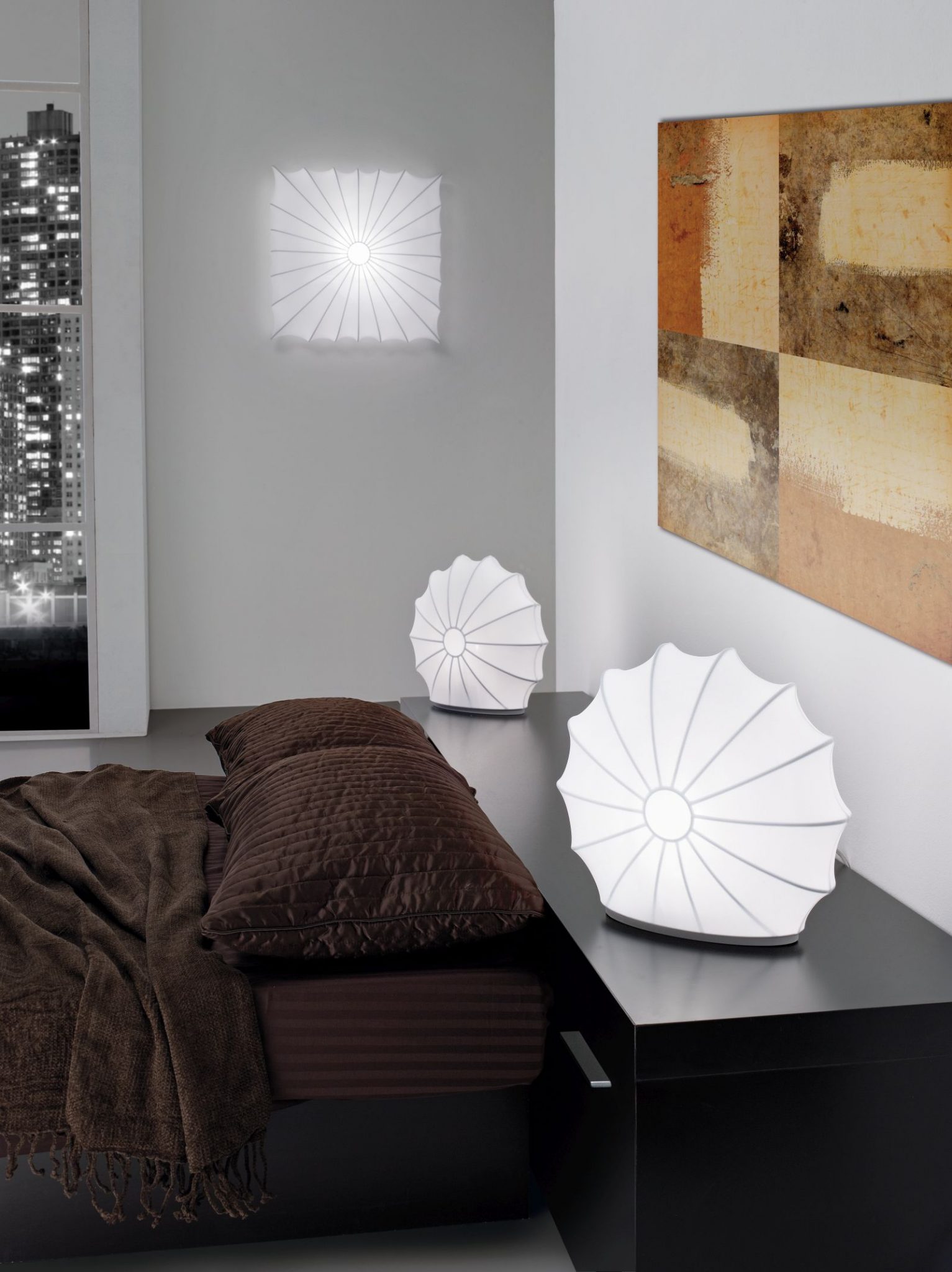papierowa lampa dekoracyjna do sypialni