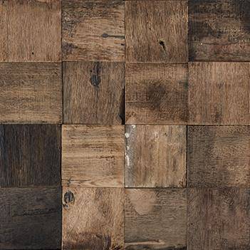 WOOD SQUARE AGED Mozaika drewniana 29.7x29.7