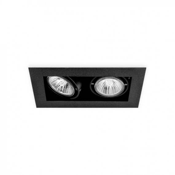 RECESSED 2XGU10 Oprawa wpuszczana czarna