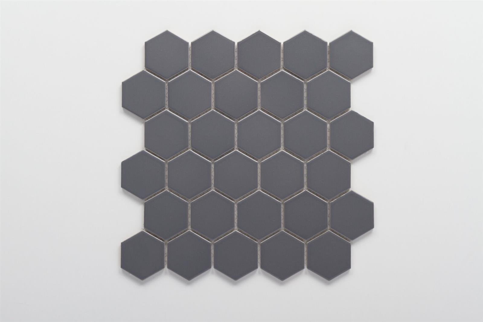 HEXAGON Mozaika 27.1x28.1.ciemnoszara mat