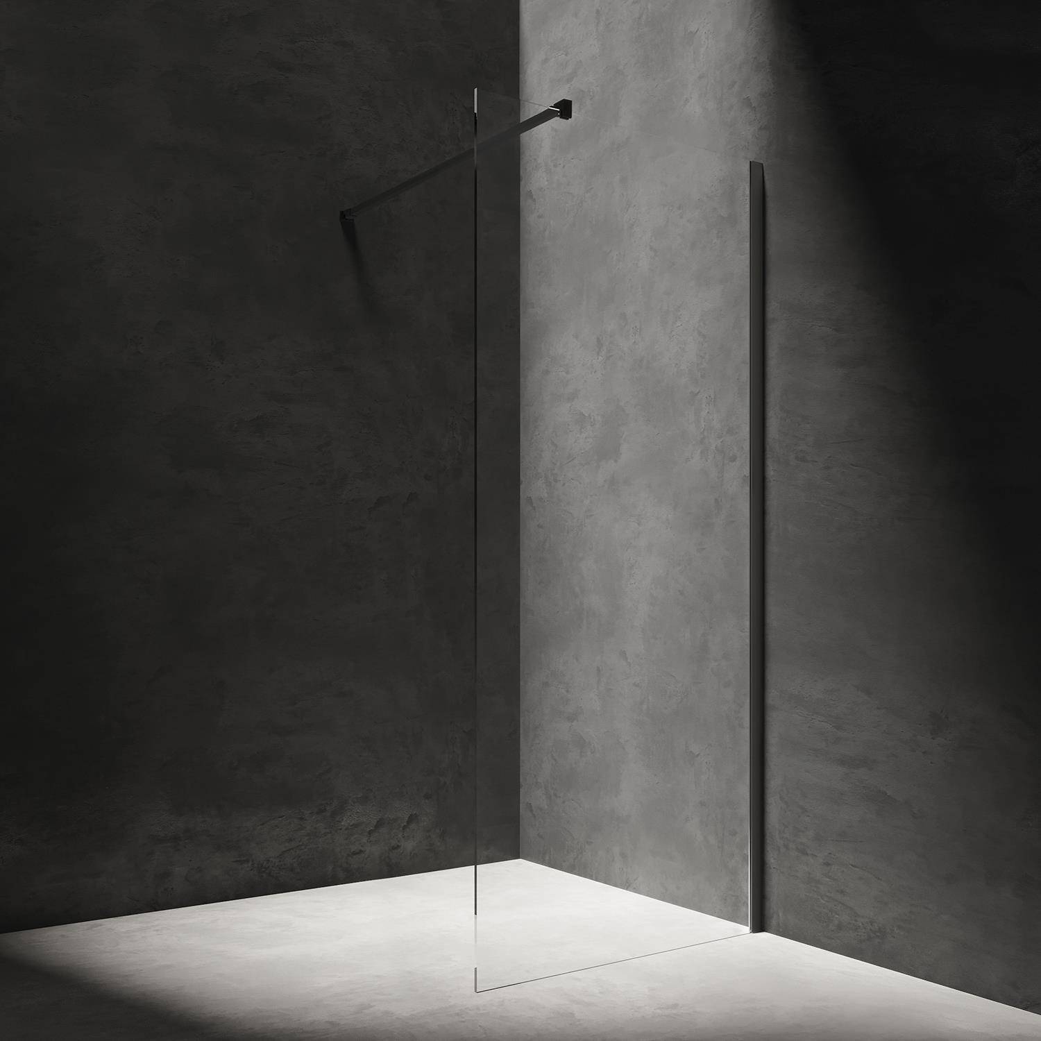 MARINA Kabina walk-in czarny mat 110x200
