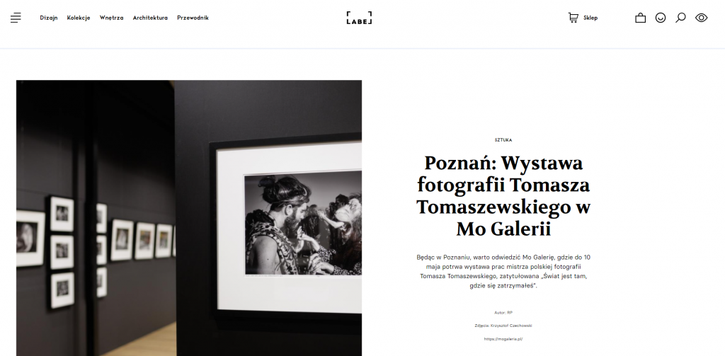Label pisze o wystawie Tomaszewskiego w Mo Galerii!