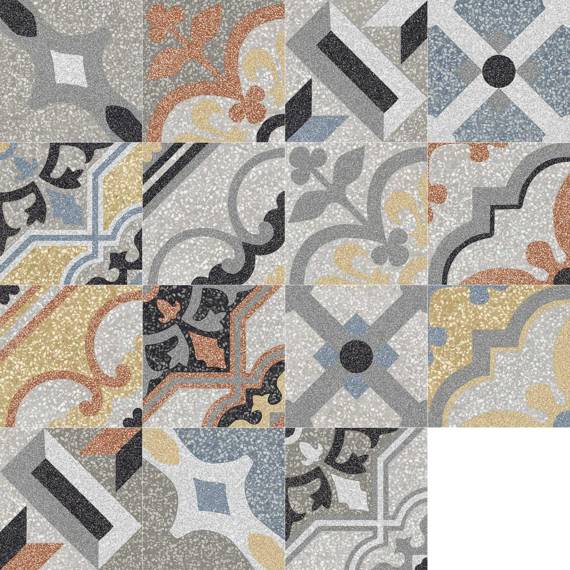 D_SEGNI SCAGLIE DECO Płytka gresowa 20x20 mat patchwork