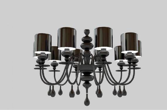 EVA S8 Lampa wisząca czarna połysk