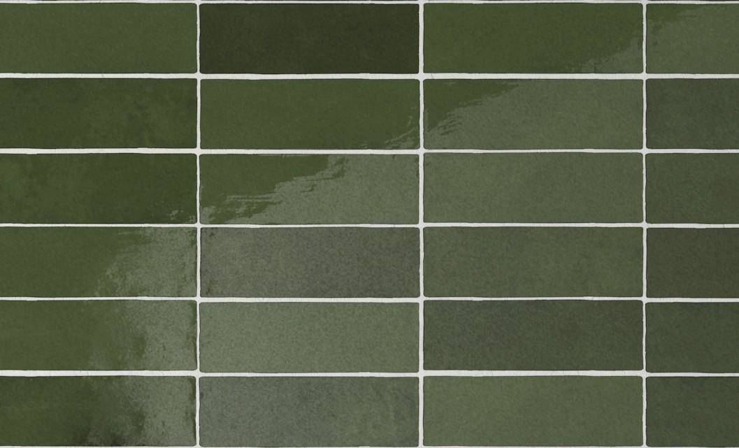 LA RIVIERA BOT GREEN Płytka ceramiczna 6.5x20 zielona połysk