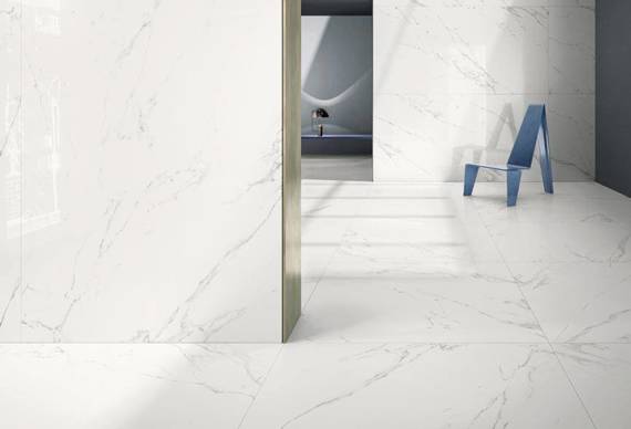 MARMOKER STATUARIO GRIGIO Płytka gresowa 120x278 biała lucido