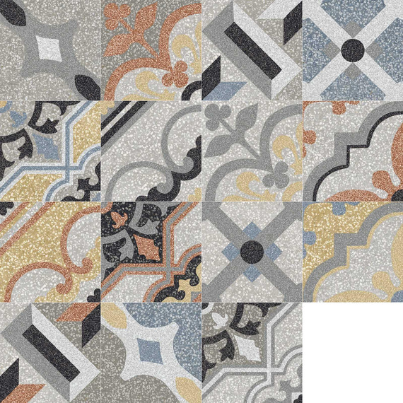 D_SEGNI SCAGLIE DECO Płytka gresowa 20x20 mat patchwork