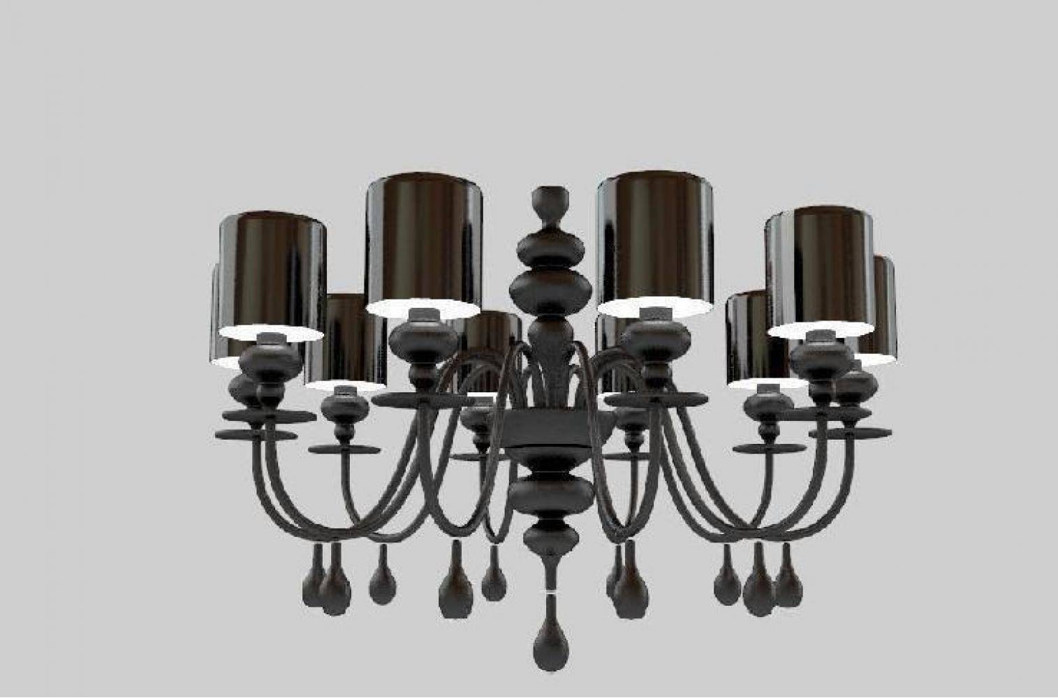EVA S8 Lampa wisząca czarna połysk