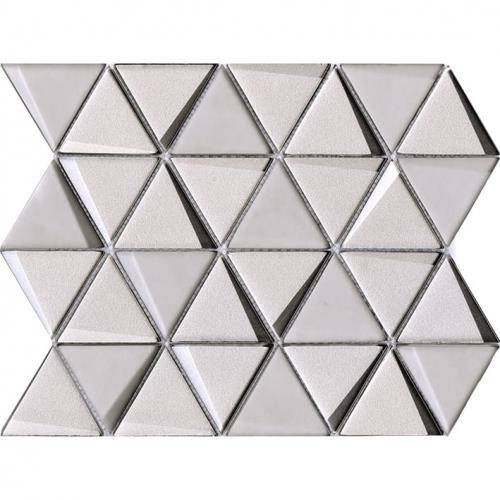 EFFECT TRIANGLE SILVER Mozaika szklana 31X26 srebrna połysk