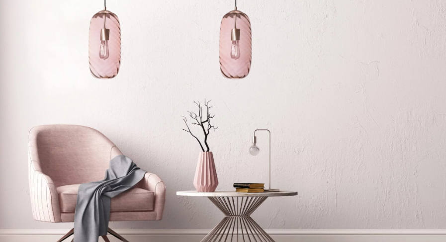 lampa w salonie
