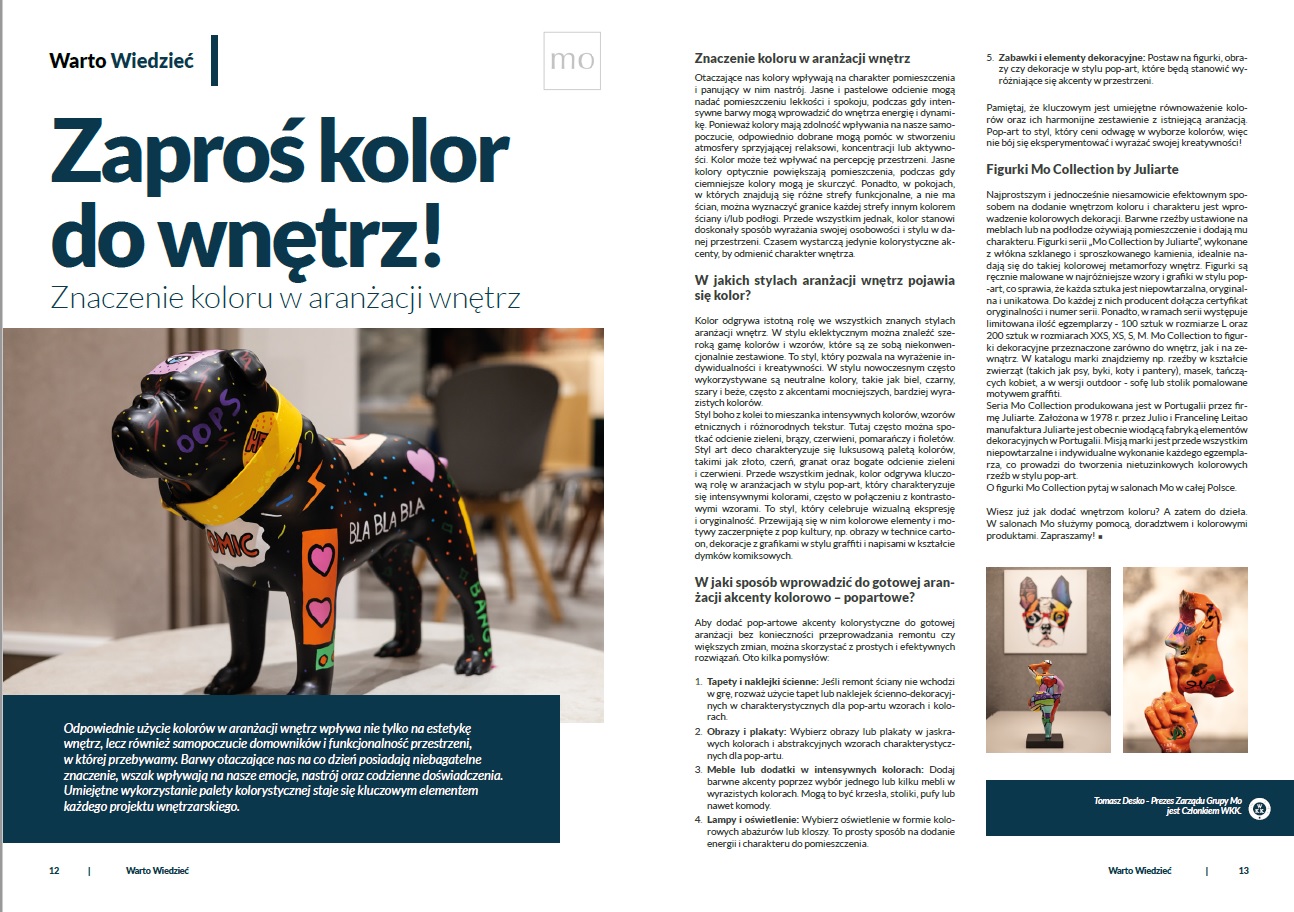 "Zaproś kolor do wnętrz" na łamach biuletynu WKK